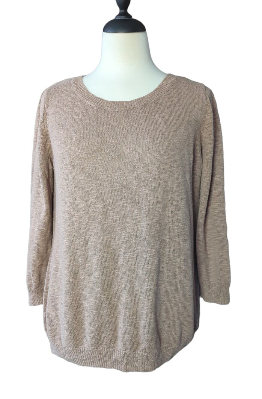 Old Navy 3/4 Sleeve Mauve Sweater Size L